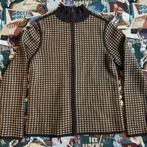 Pendleton Houndstooth Zip-Up Jacket